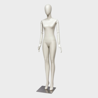 JELIMATE Full Body Female Mannequin Flexible Arms Fiberglass Window Display Dummy