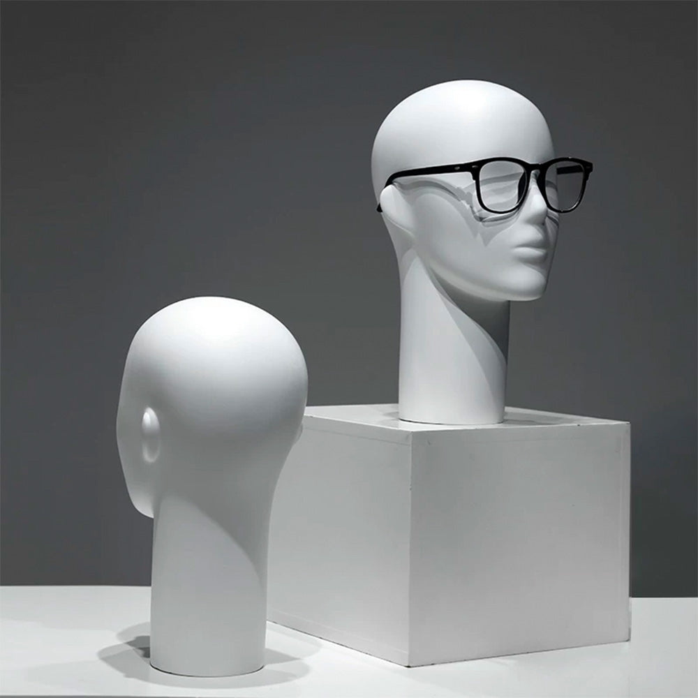 Premium Electroplated Mannequin Head Display Stand - Luxury Wig Hat Glasses Jewelry Holder