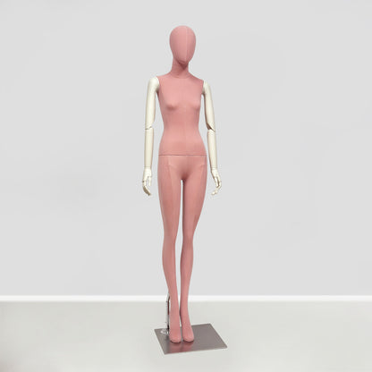 JELIMATE Pink Suede Female Mannequin - Bridal Boutique Wedding Dress Display