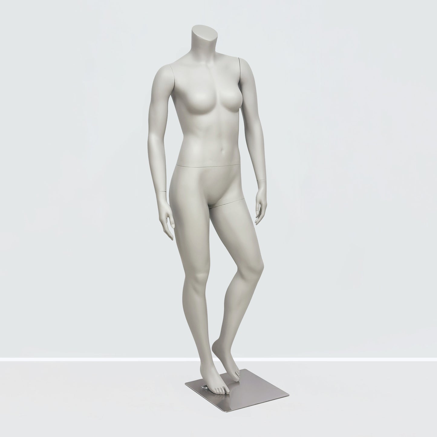 Jelimate Female Athletic Headless Mannequin - Fiberglass Display for Activewear