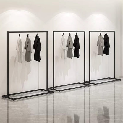JELIMATE Black Floor-Standing Clothing Display Rack for Retail Store & Home Closet