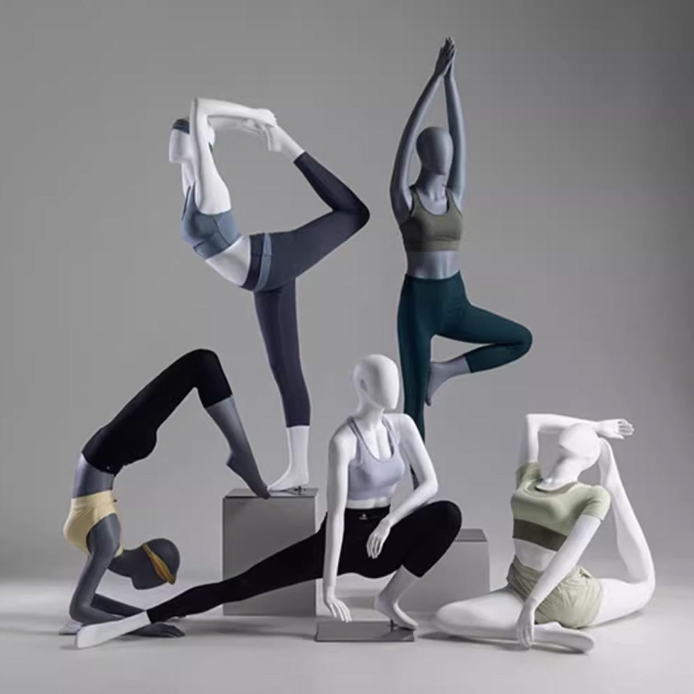 Full Body Female Yoga Mannequin - 8 Dynamic Poses