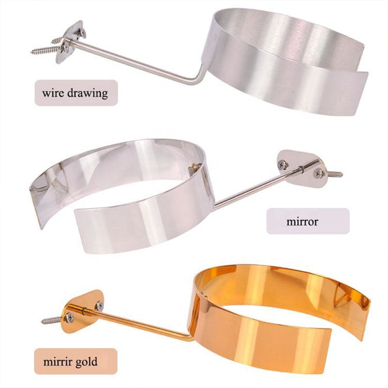 Stainless Steel Wall-Mounted Fashion Shirt Collar Display Stand - Gold/Silver/Rose Gold for Boutique Apparel & Shoes