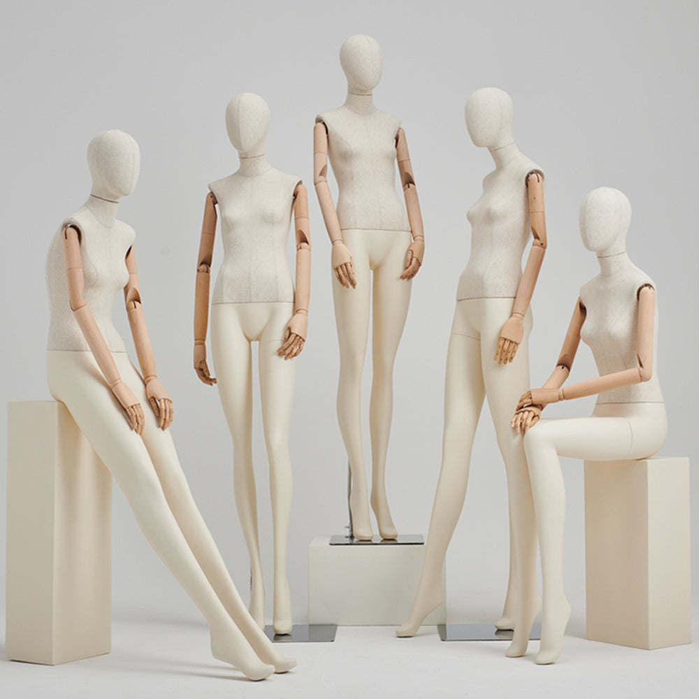 Jelimate JMFF04 Female & Child Full Body Mannequin with Wooden Arms