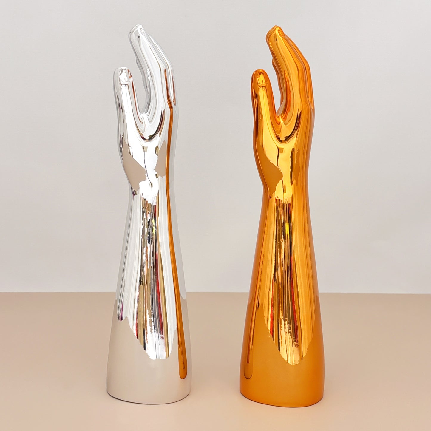 Jelimate Plated Right Hand Full Arm Mannequin – Rose Gold & Silver Jewelry, Watches, Gloves & Wristbands Display