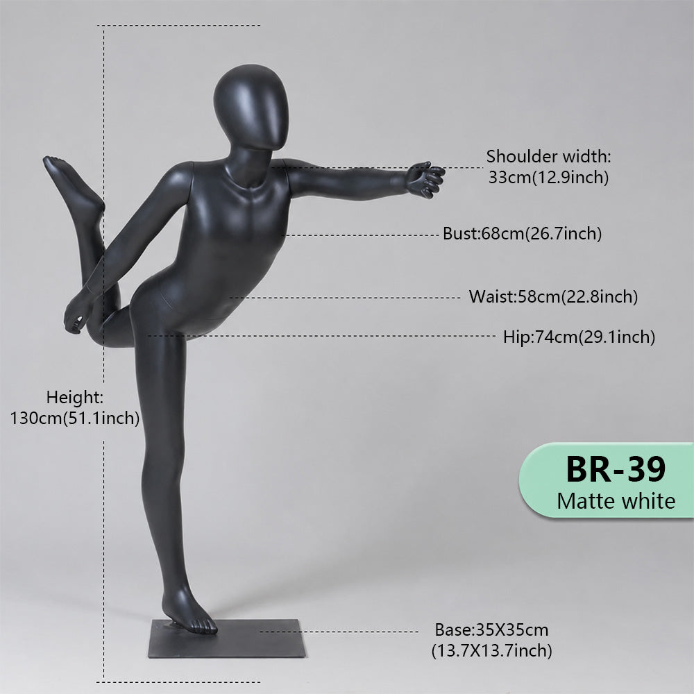JELIMATE Kids Sport Full Body Mannequin | Athletic Children Clothing Display Form for Ages 2–12