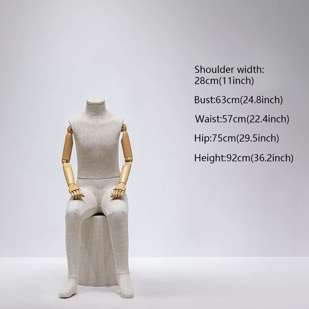 JELIMATE Fabric Full Body Child Mannequin | Kids Clothing Display Form for Retail Store Ages 3-11