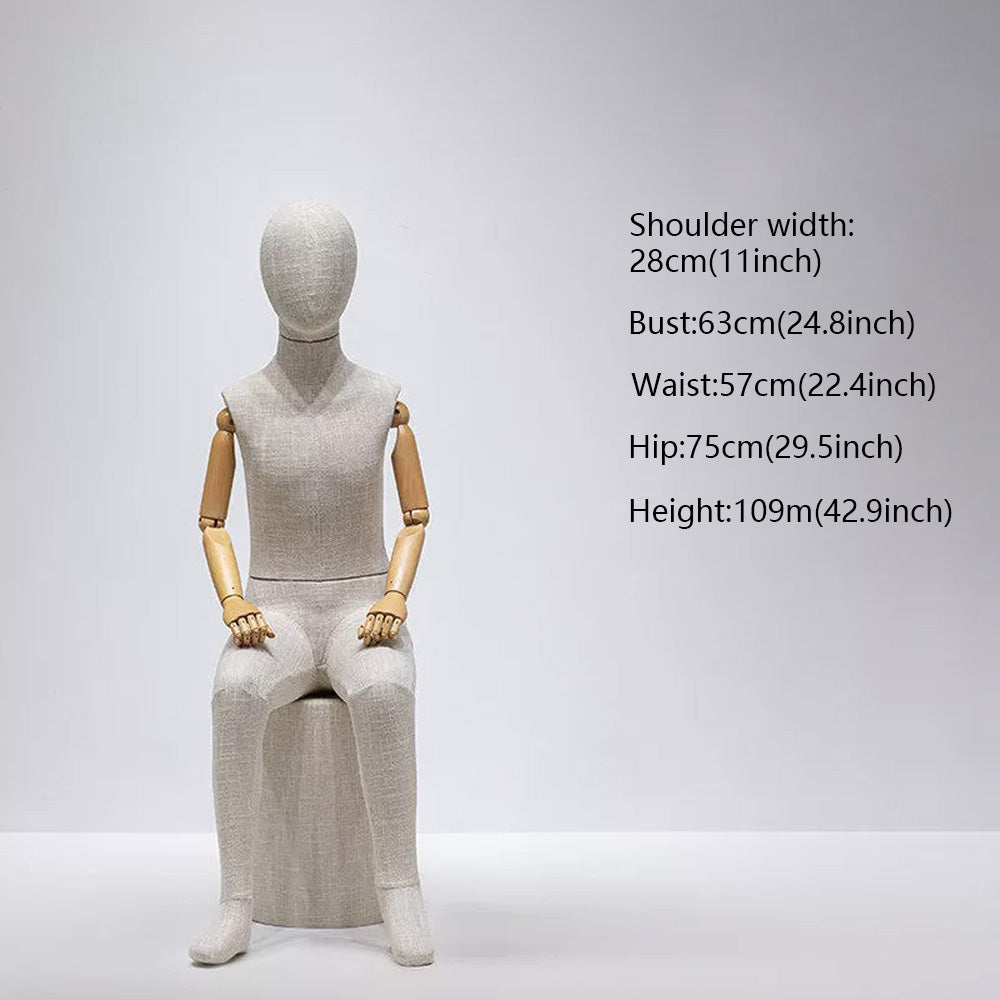 JELIMATE Fabric Full Body Child Mannequin | Kids Clothing Display Form for Retail Store Ages 3-11