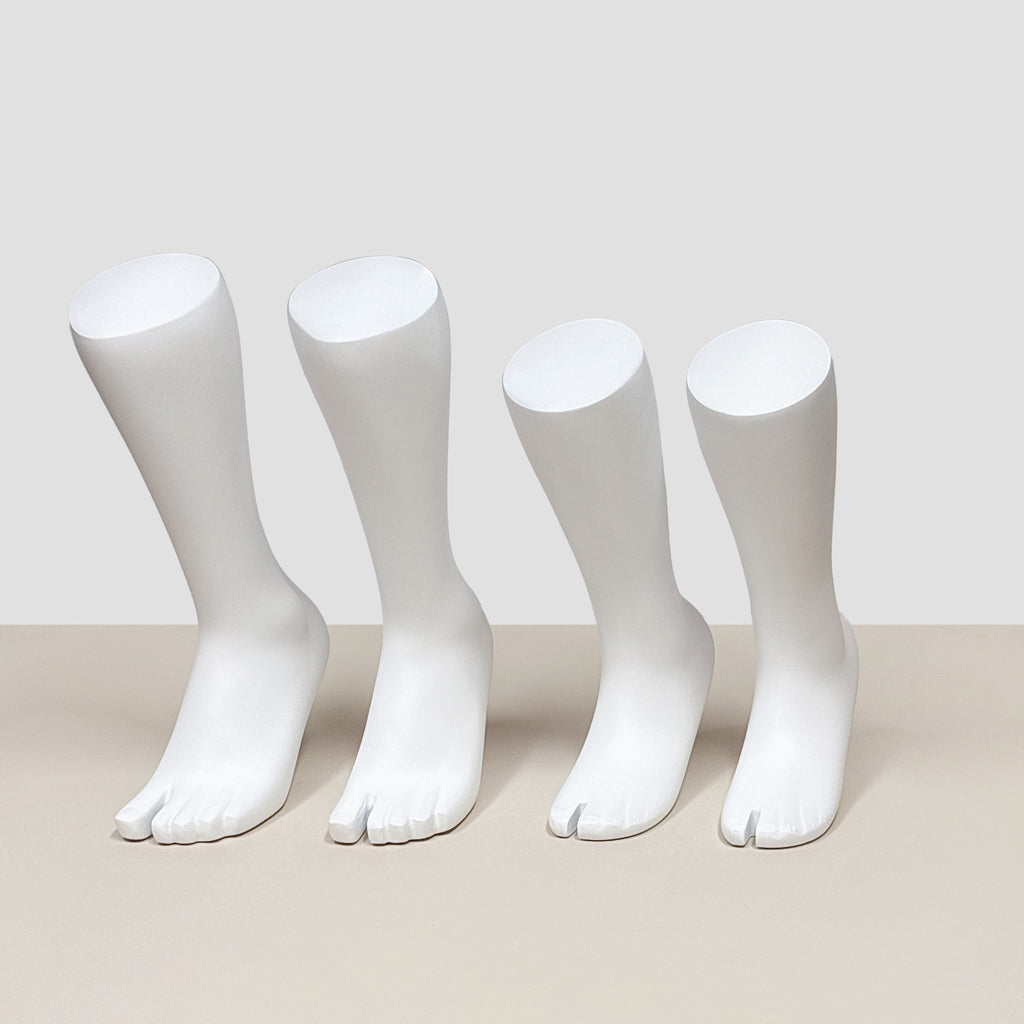 Mannequin Foot Display Props | Male Female Kids Fiberglass Foot Model for Sock & Shoe Store