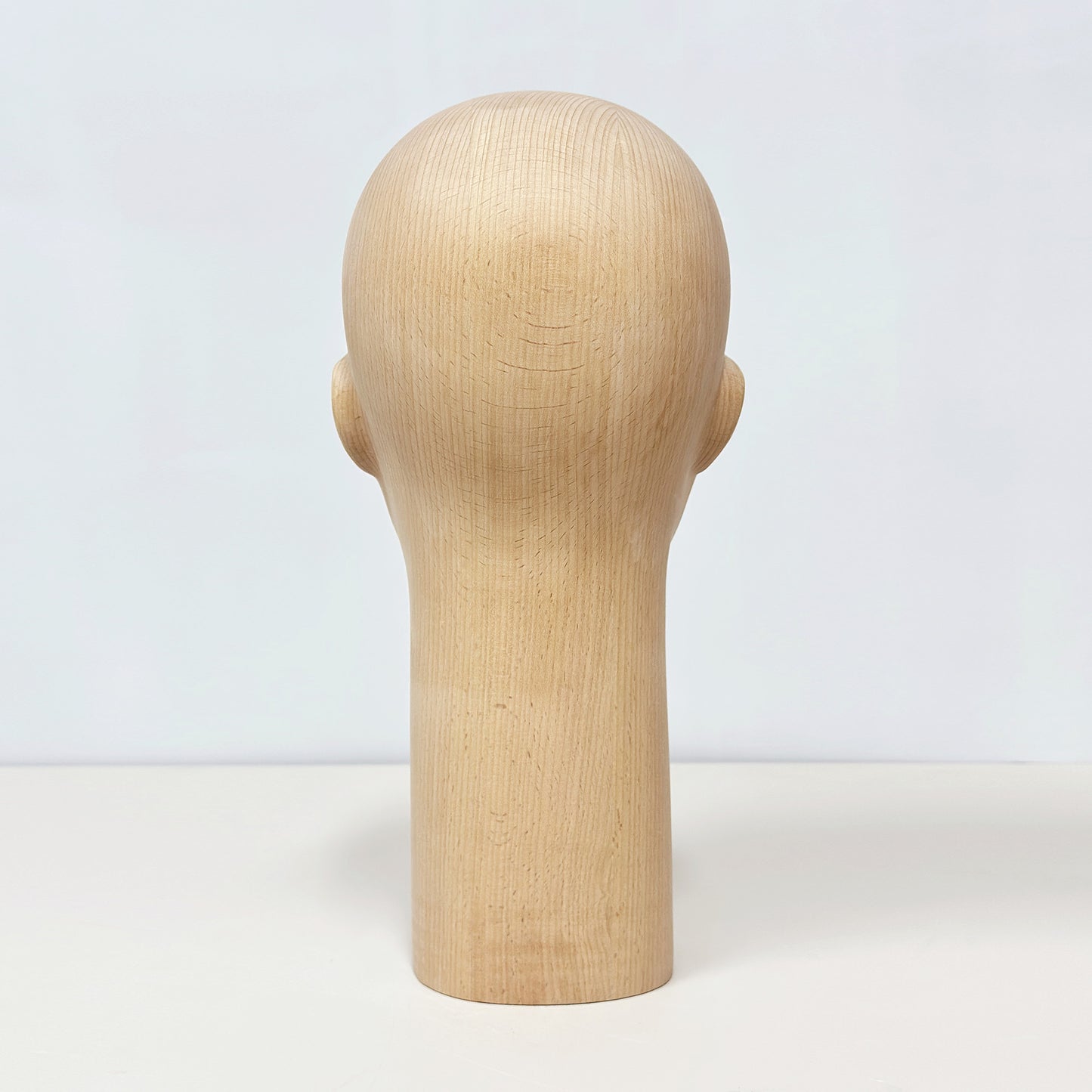 JELIMATE Wooden Mannequin Head Male – Solid Wood Hat Wig Glasses Display Stand