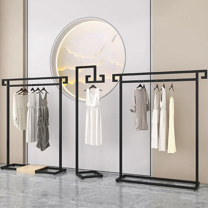 JELIMATE Floor Standing Clothing Display Rack | Boutique Garment Hanger Rack Stand