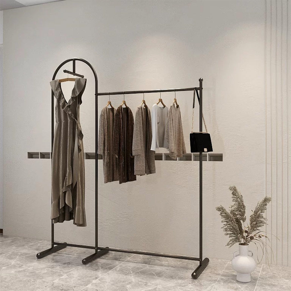 JELIMATE Arched Clothing Rack 66" Floor Standing Boutique Garment Display Stand