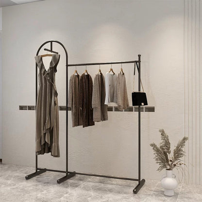 JELIMATE Arched Clothing Rack 66" Floor Standing Boutique Garment Display Stand