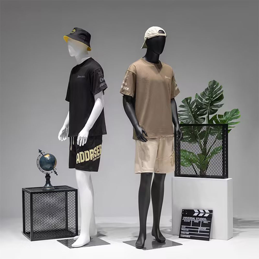 Jelimate Realistic Male Mannequin Full Body Model,Male Full Body Dress Form Black White Fiberglass Mannequin,Window Display Male Sport Mannequin Suit Model,Clothing Shop Male Display Mannequin for Clothes