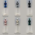 Jelimate Female Mannequin Torso,Female Half Body Mannequin Dress Form,Colorful Velvet Mannequin Torso With Silver Gold Arms,Clothing Store Clothing Display Mannequin,Female Display Dress Form Model