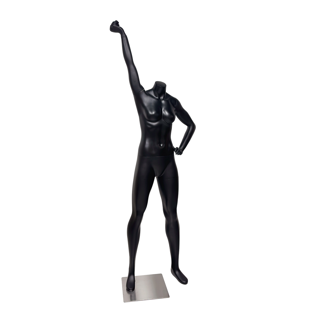 JELIMATE Female Athletic Dumbbell Mannequin - Headless Sports Display for Gym & Boutique