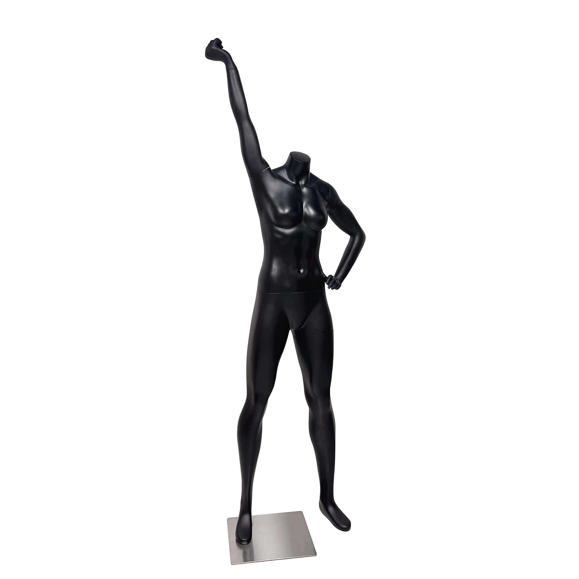 JELIMATE Female Athletic Dumbbell Mannequin - Headless Sports Display for Gym & Boutique