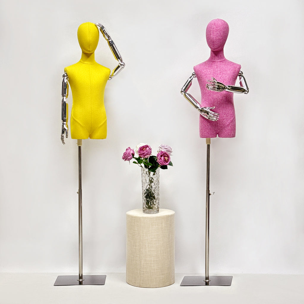 Newest Kids Mannequins Collection | Half Body Bamboo Linen Childrens Mannequin | 8 Years