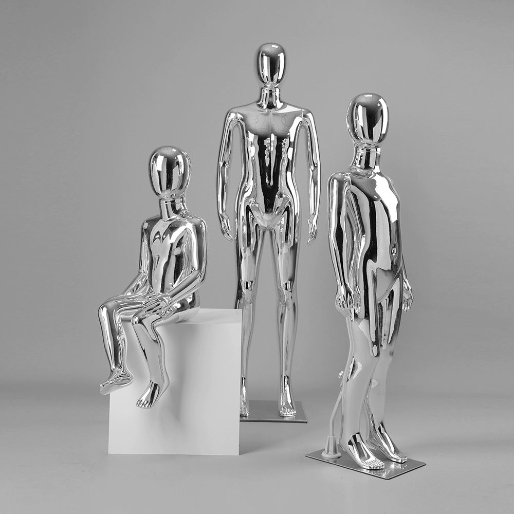 Jelimate JE-0207 Luxury Gold & Silver Electroplated Full Body Kid Mannequin