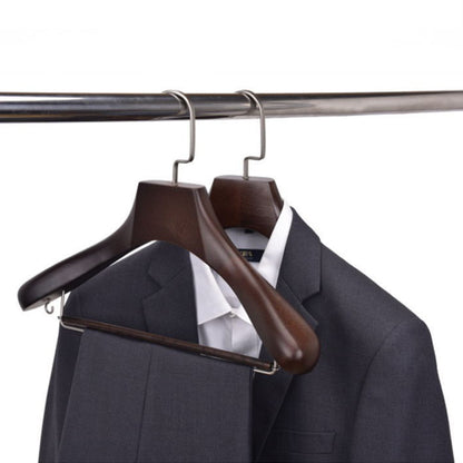 JELIMATE 10-Pack Retro Best Wooden Clothes Hangers, Multi Clothes Hangers & Pants Hangers