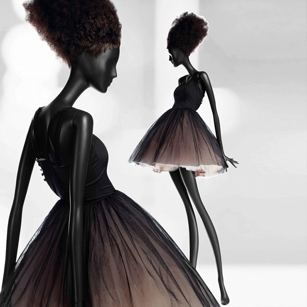 Jelimate Clothing Store High Feet Long Leg Black Female Full Body Mannequin,Window Display Wedding Dress Mannequin,Women Dress Form Clothing Display Model