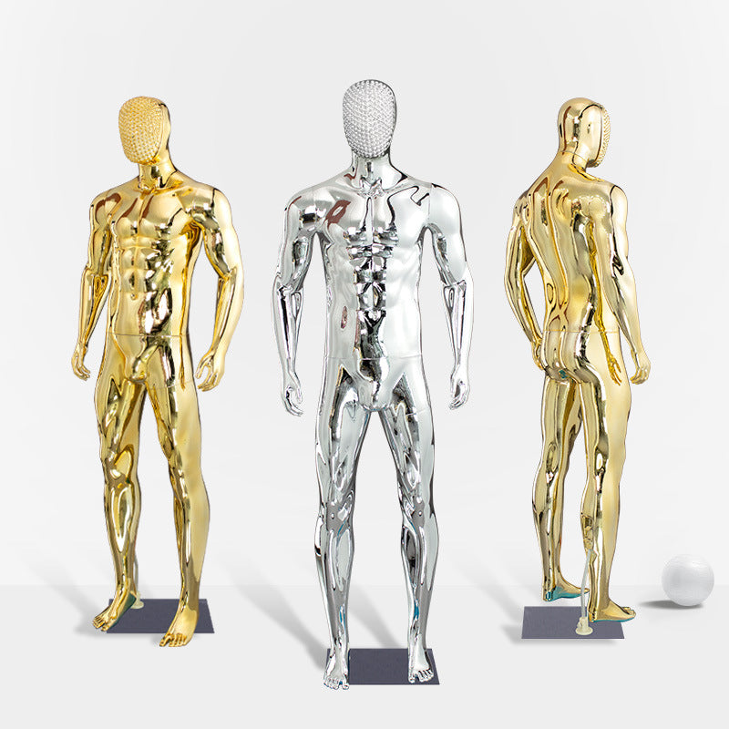 Electroplated Male Mannequin - Full Body Display for Men's Fashion | JELIMATE