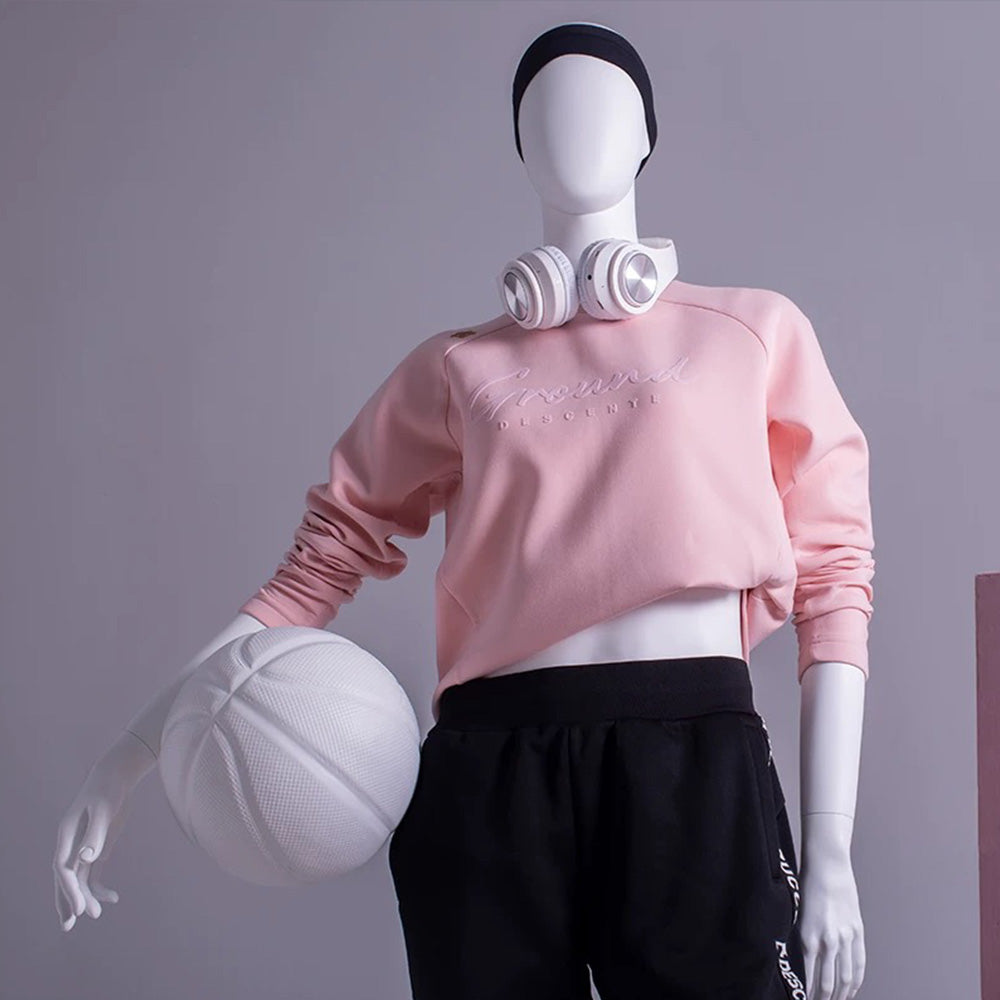 Jelimate Female Yoga Mannequin Full Body Dress Form,White Yoga Sport Mannequin Women Display Model,Fiberglass Mannequins for Athletic Model,Sportwear Display Mannequin for Clothes Display Stand