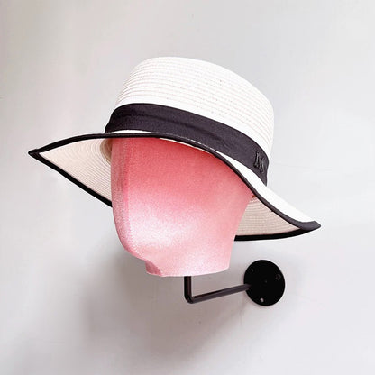 Jelimate Wall Mounted Mannequin Head,Linen/Velvet Mannequin Head With Hanging Base,Hat Display Head Mannequin,Wig Display Stand Manikin Head,Store Display Mannequin Head Stand JMH01