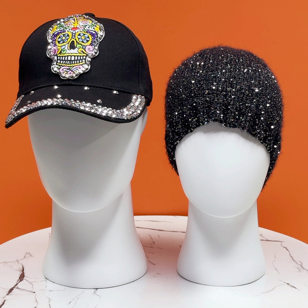 White Abstract Mannequin Head - Professional Display Stand for Wigs, Hats & Accessories
