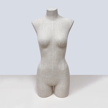 JELIMATE Half Body Mannequin Torso, Linen Dress Form for Lingerie Underwear Display