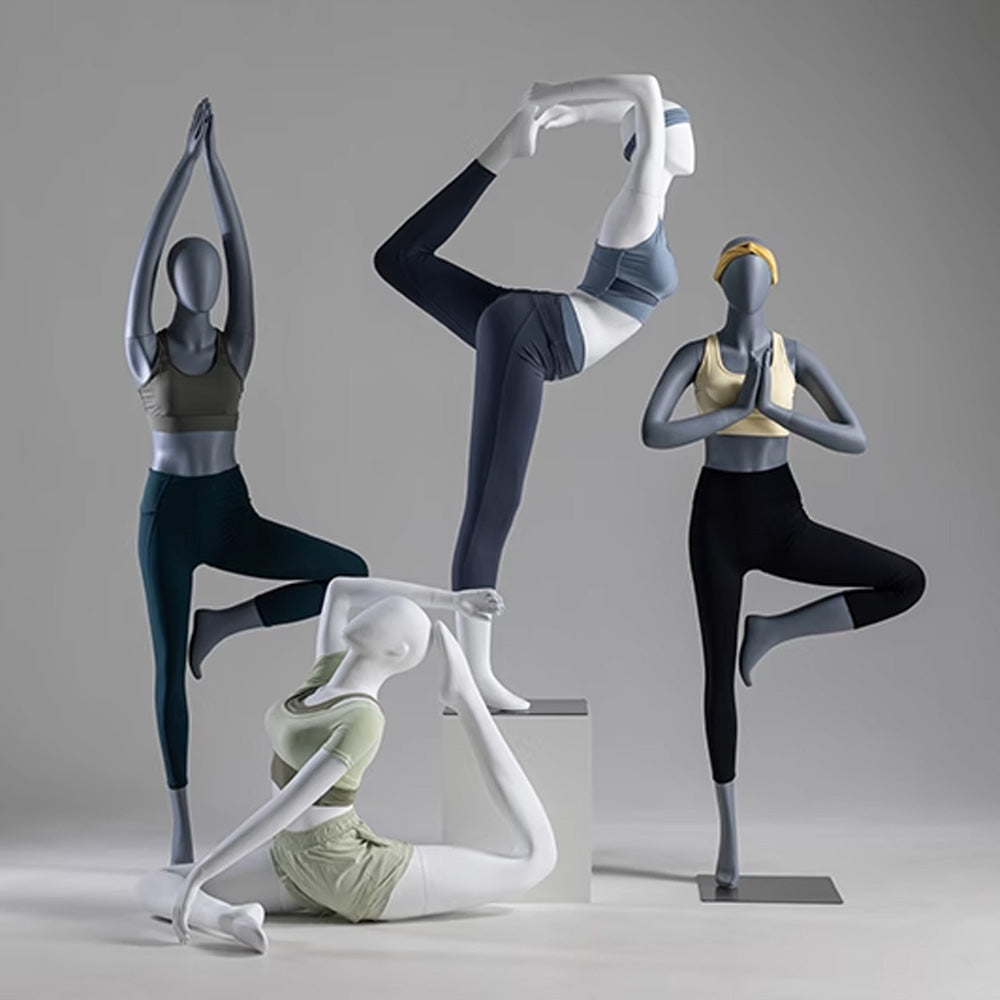 Full Body Female Yoga Mannequin - 8 Dynamic Poses