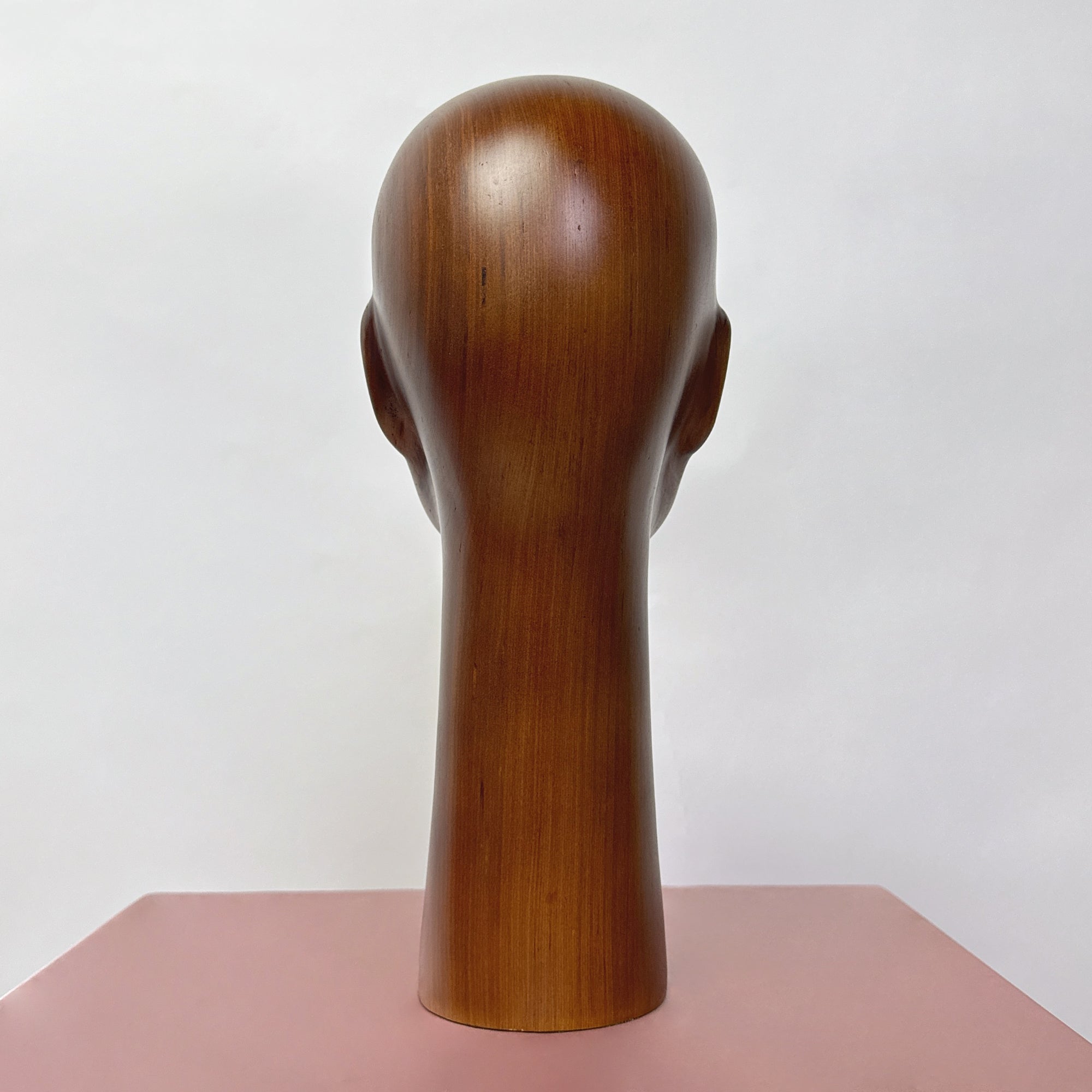 Jelimate Brown Wooden Mannequin Head Form Hat Display Head,Wood Head Mannequin For Hat Display Stand,Headband Wig Sunglasses Display Head Model