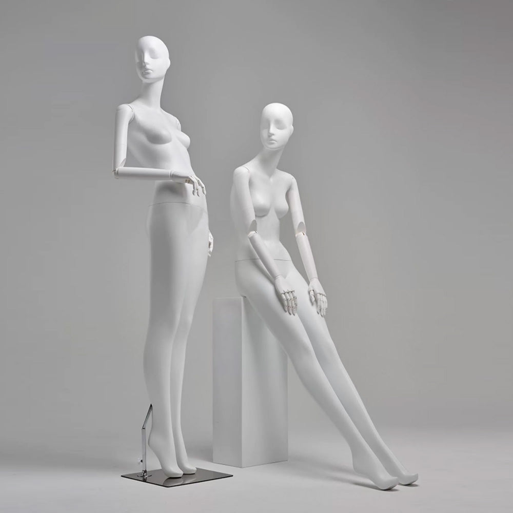 Luxury White Female Full Body abstract mannequins - Premium Fiberglass Display Model