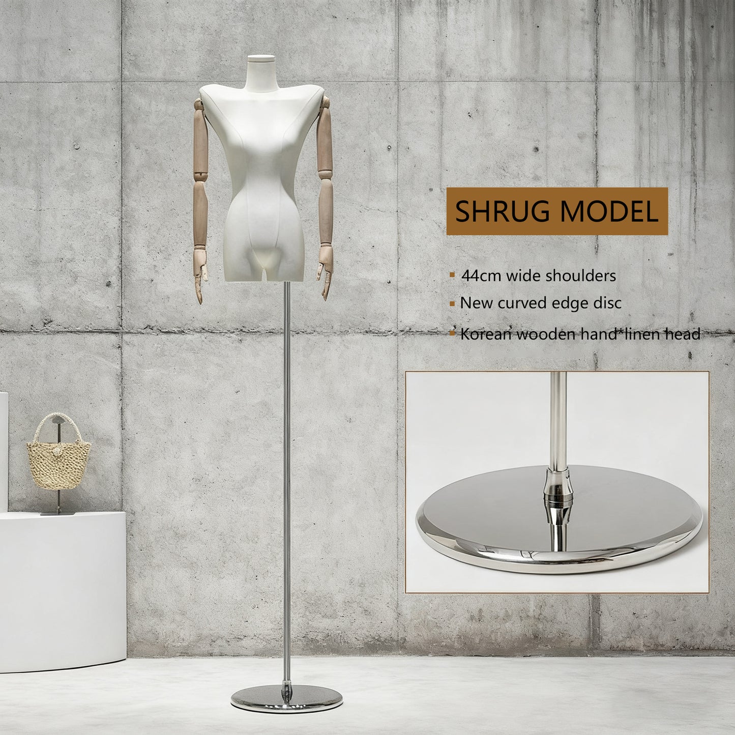 Korean-Style Shoulder-Padded Female Mannequin - Luxury Display for Clothing Boutiques & Retail Stores