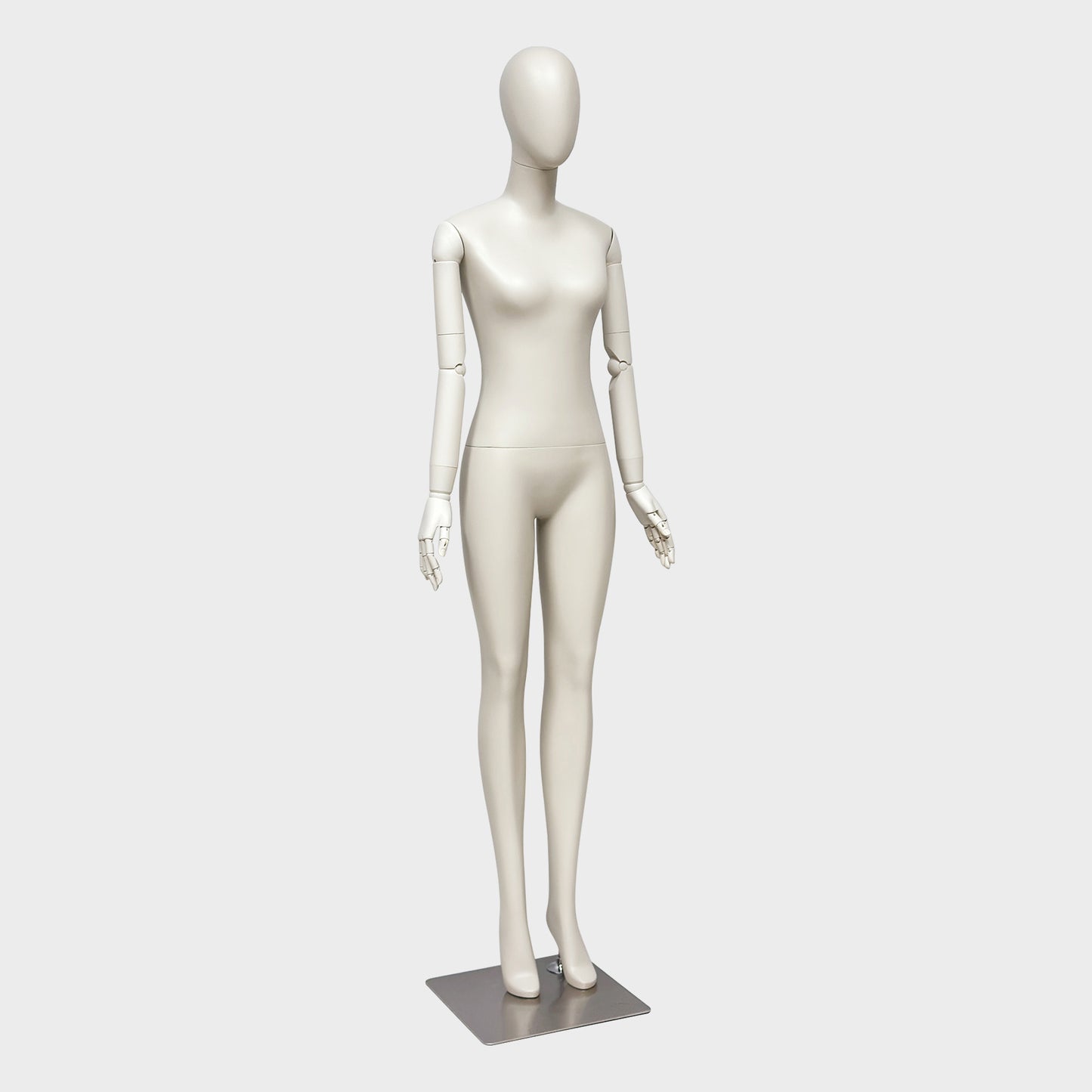 JELIMATE Full Body Female Mannequin Flexible Arms Fiberglass Window Display Dummy