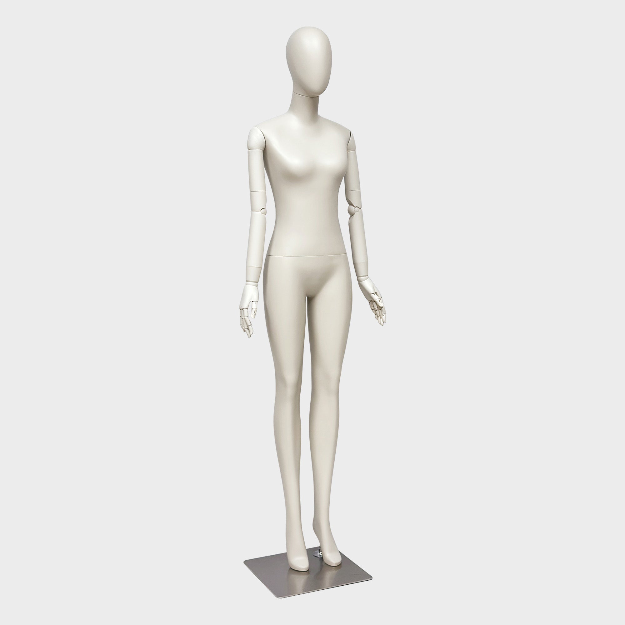 JELIMATE Full Body Female Mannequin Flexible Arms Fiberglass Window Display Dummy