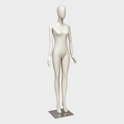 JELIMATE Full Body Female Mannequin Flexible Arms Fiberglass Window Display Dummy