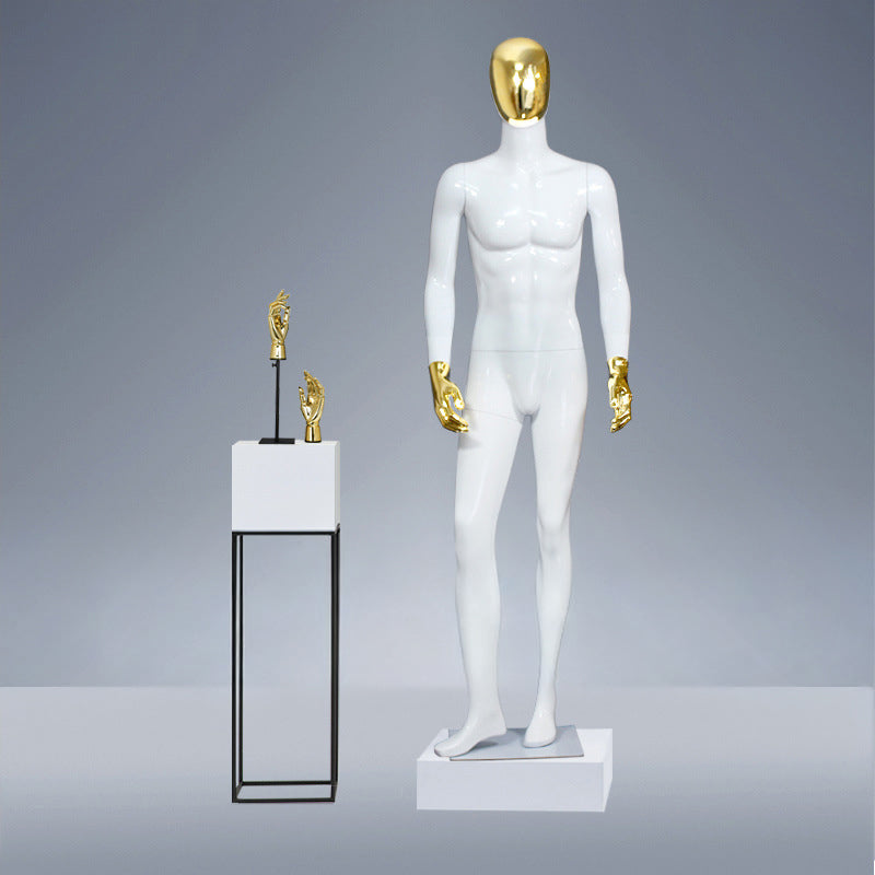 JELIMATE | Golden Electroplated Male Mannequin - Premium Fiberglass Full Body Display