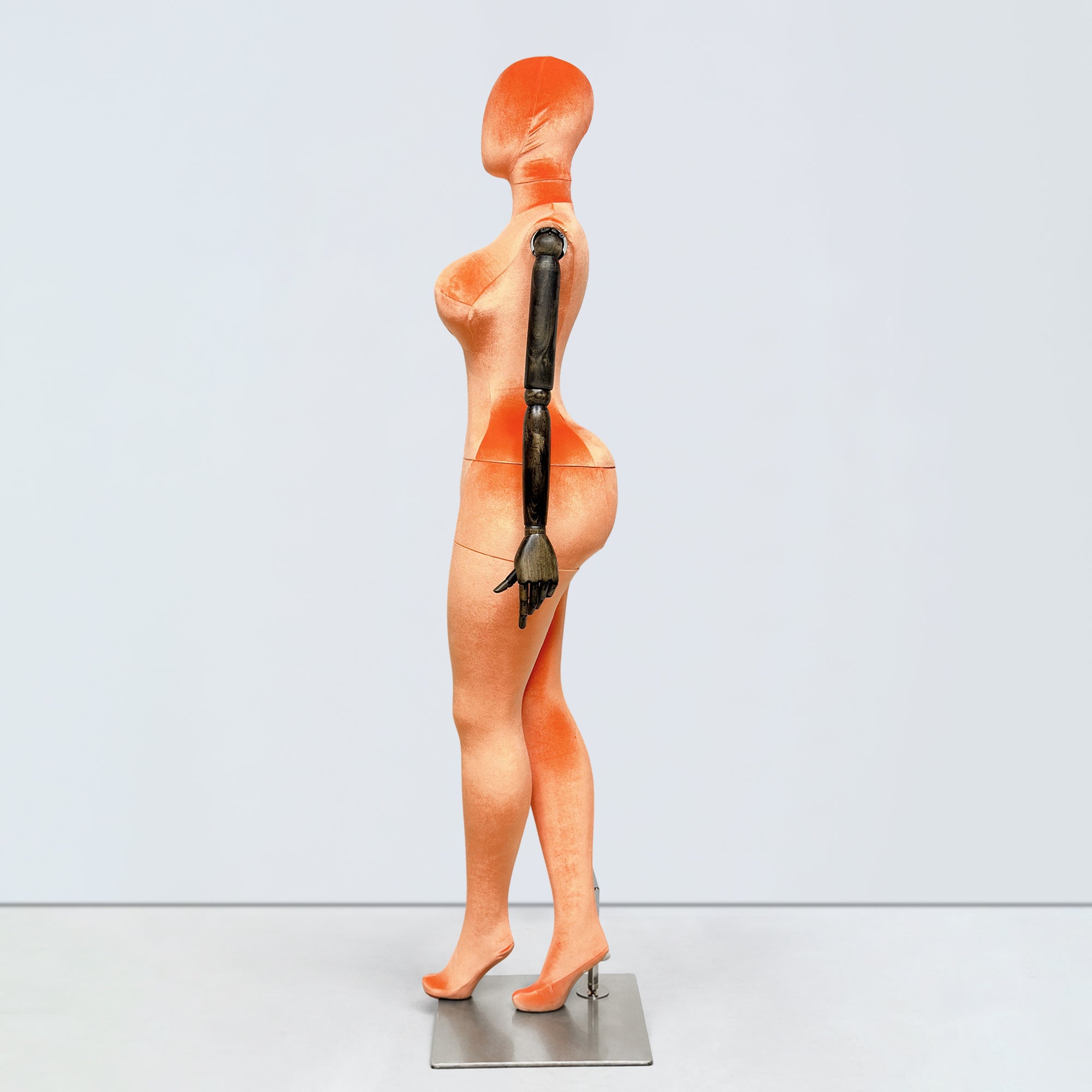 JELIMATE Plus Size Velvet Female Mannequin | Curvy Hourglass Full Body Display Form