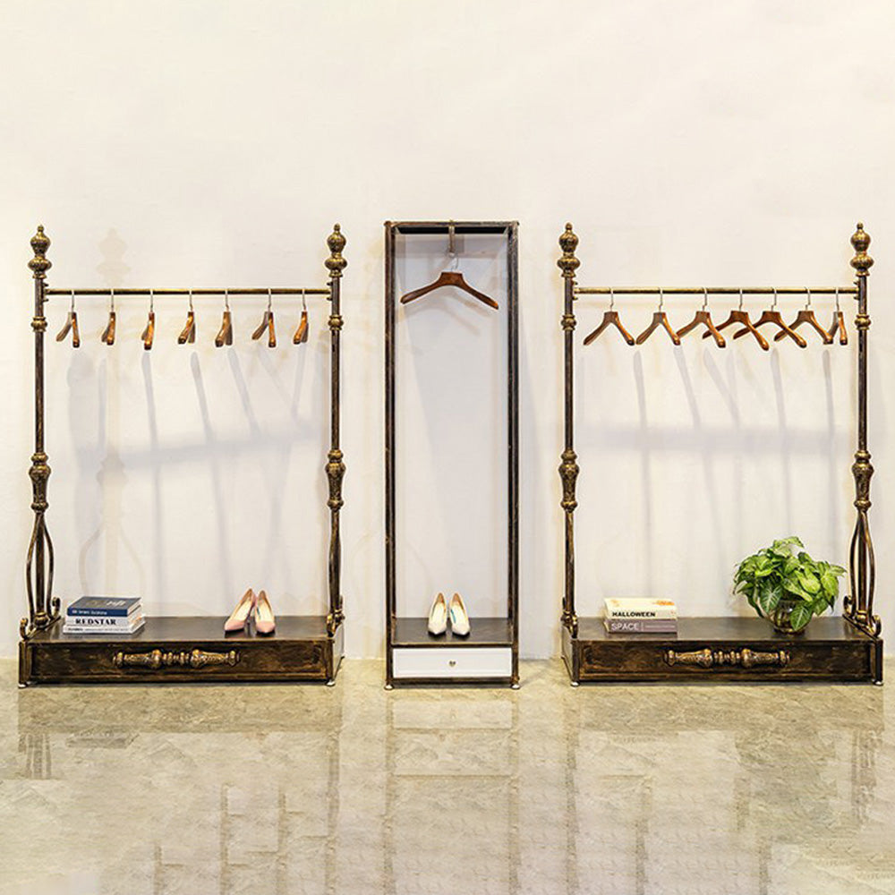 JELIMATE 70.8" Antique Bronze Clothing Rack – Iron Garment Rack for Bedroom & Boutique