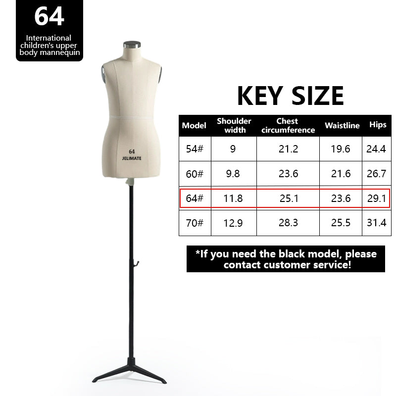 JELIMATE Professional Childrens Adjustable Dress Form (Pin-Insertable & Flocked)