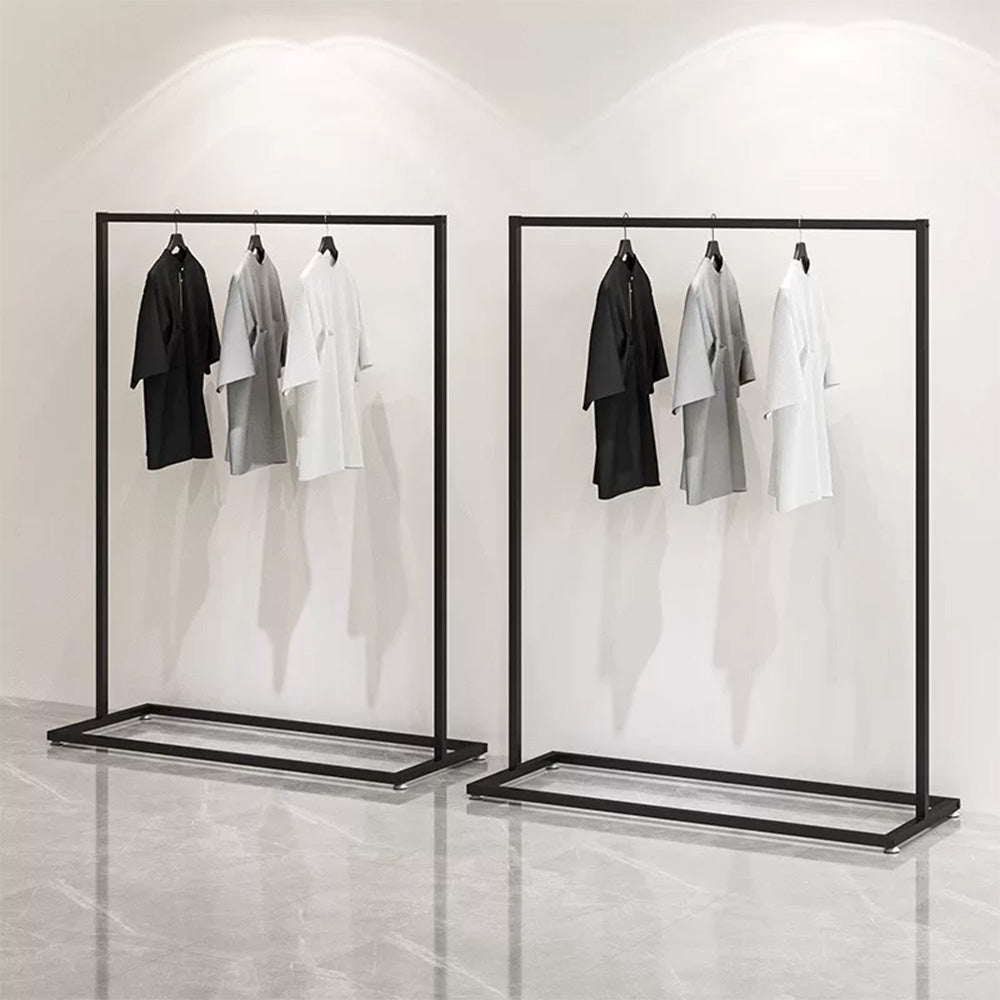 JELIMATE Black Floor-Standing Clothing Display Rack for Retail Store & Home Closet
