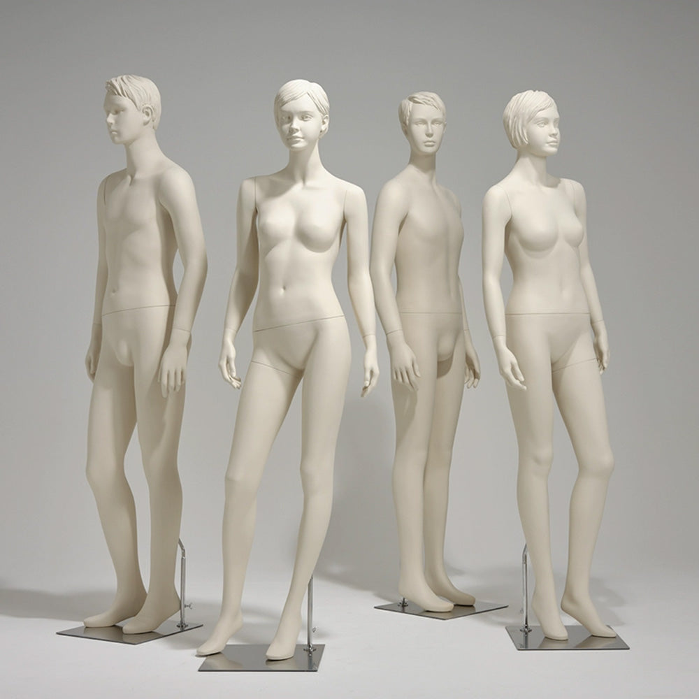 JELIMATE High Quality Fiberglass Female Male Full Body Mannequin,Luxury Window Display Dress Form Model,Clothing Shop Jewelry Clothing Display Model Props
