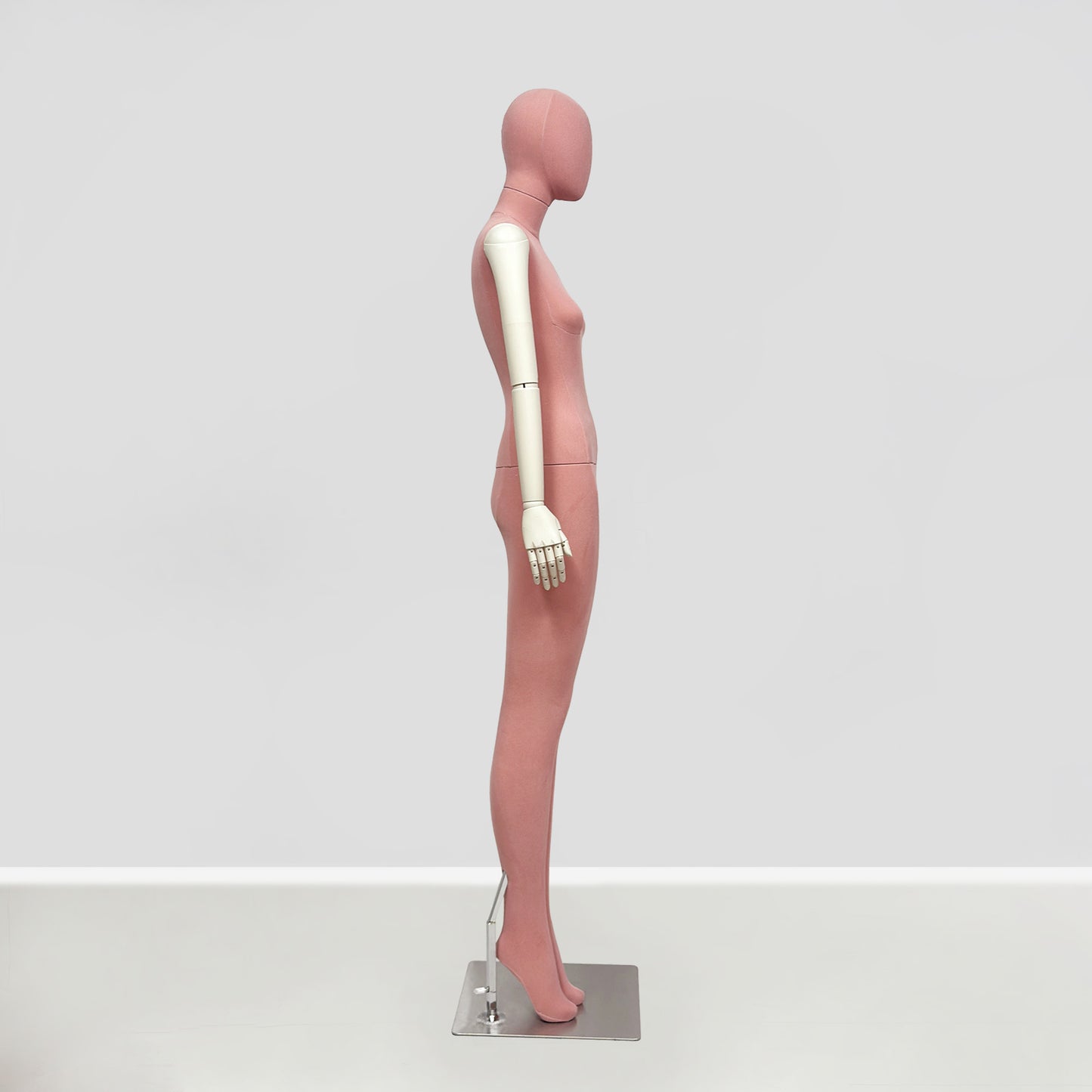 JELIMATE Pink Suede Female Mannequin - Bridal Boutique Wedding Dress Display