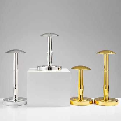 Premium Electroplated Hat Display Stand | Modular Mannequin Head Rack for Retail & Home