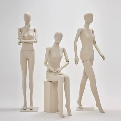 JM0163 Premium Beige Female Full Body Mannequin - 4 Versatile Poses