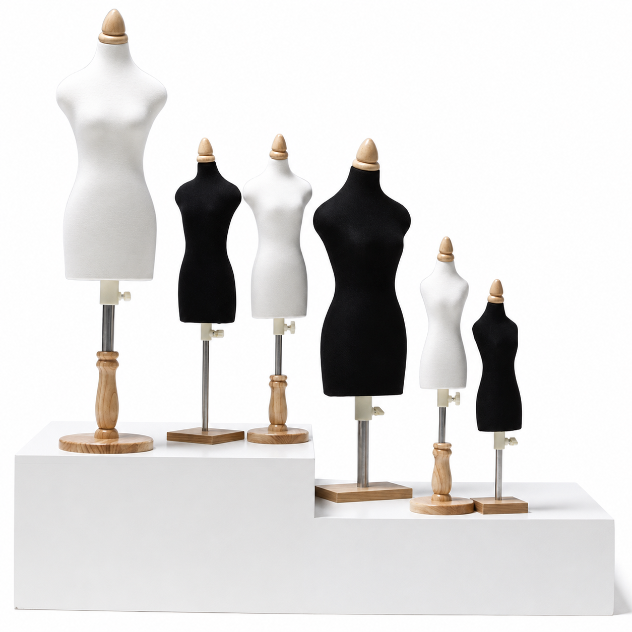 JELIMATE Female Half Scale Dress Form for Sewing,Fully Pinnable 1/3 Or 1/4 Or 1/2