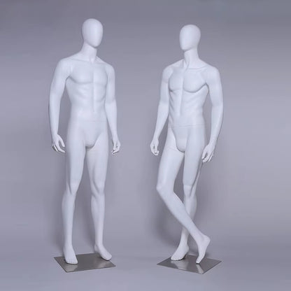 Premium Male Mannequin Full Body - Athletic Build Fiberglass Display