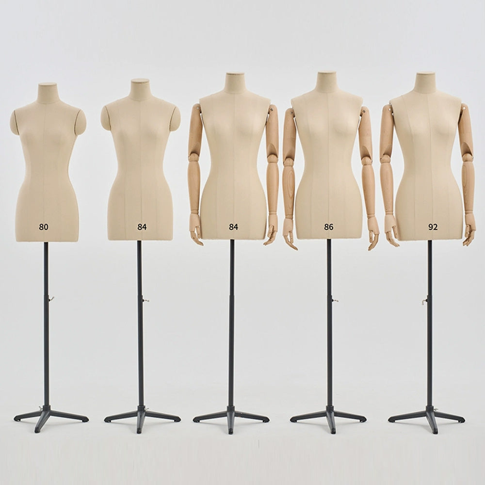 Jelimate Half Body Female Tailor Mannequin Torso Dressmaker Dummy for Pattern Draping Clothing Mannequin Dress Form For Sewing Women Fashion Design Mannequins Can Custom Logo