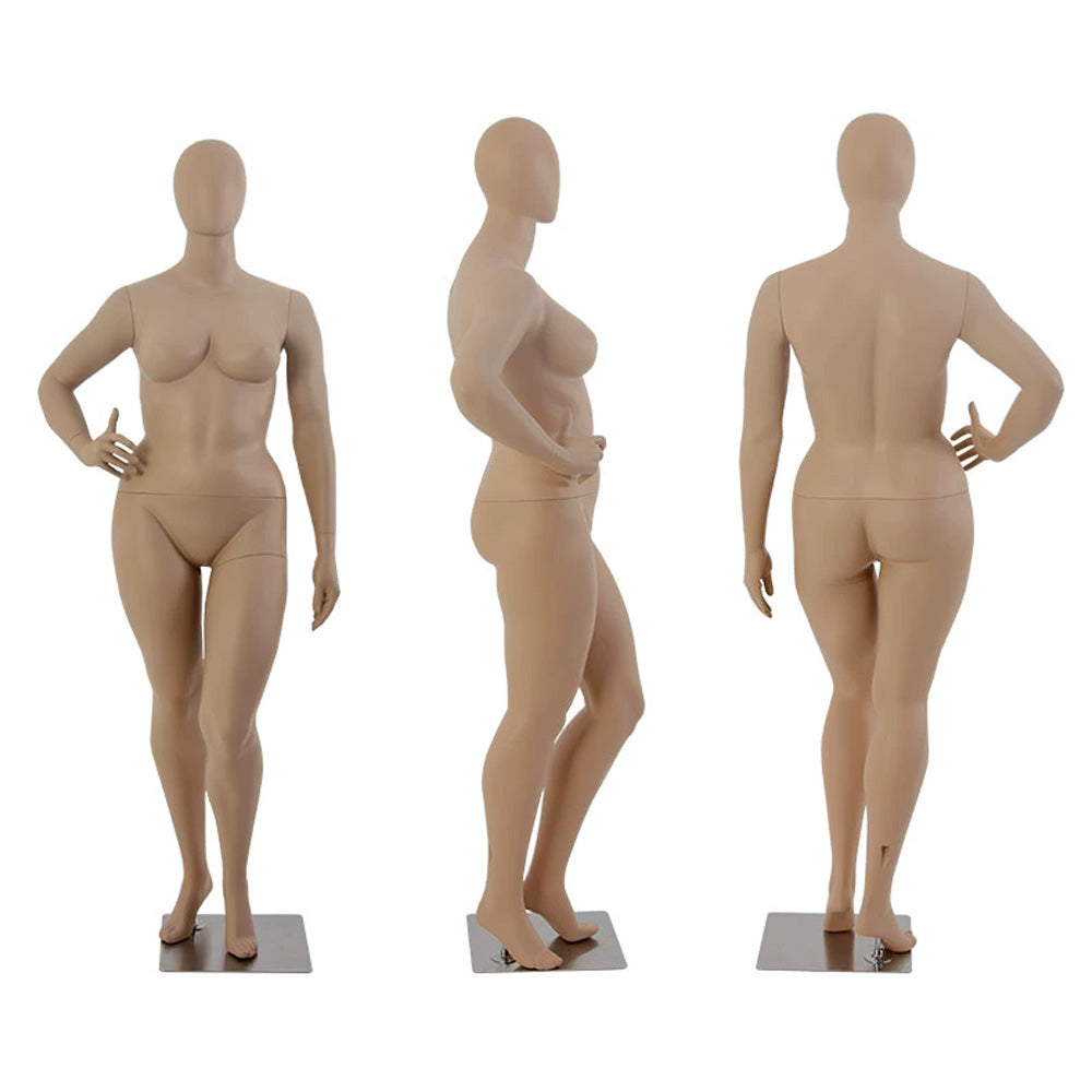 Jelimate Full Body Female Plus Size Mannequin,Half Body Women Plus Size Dress Form Model,Big Breast Lingerie Swimsuit Pant Bikini Underwear Mannequin